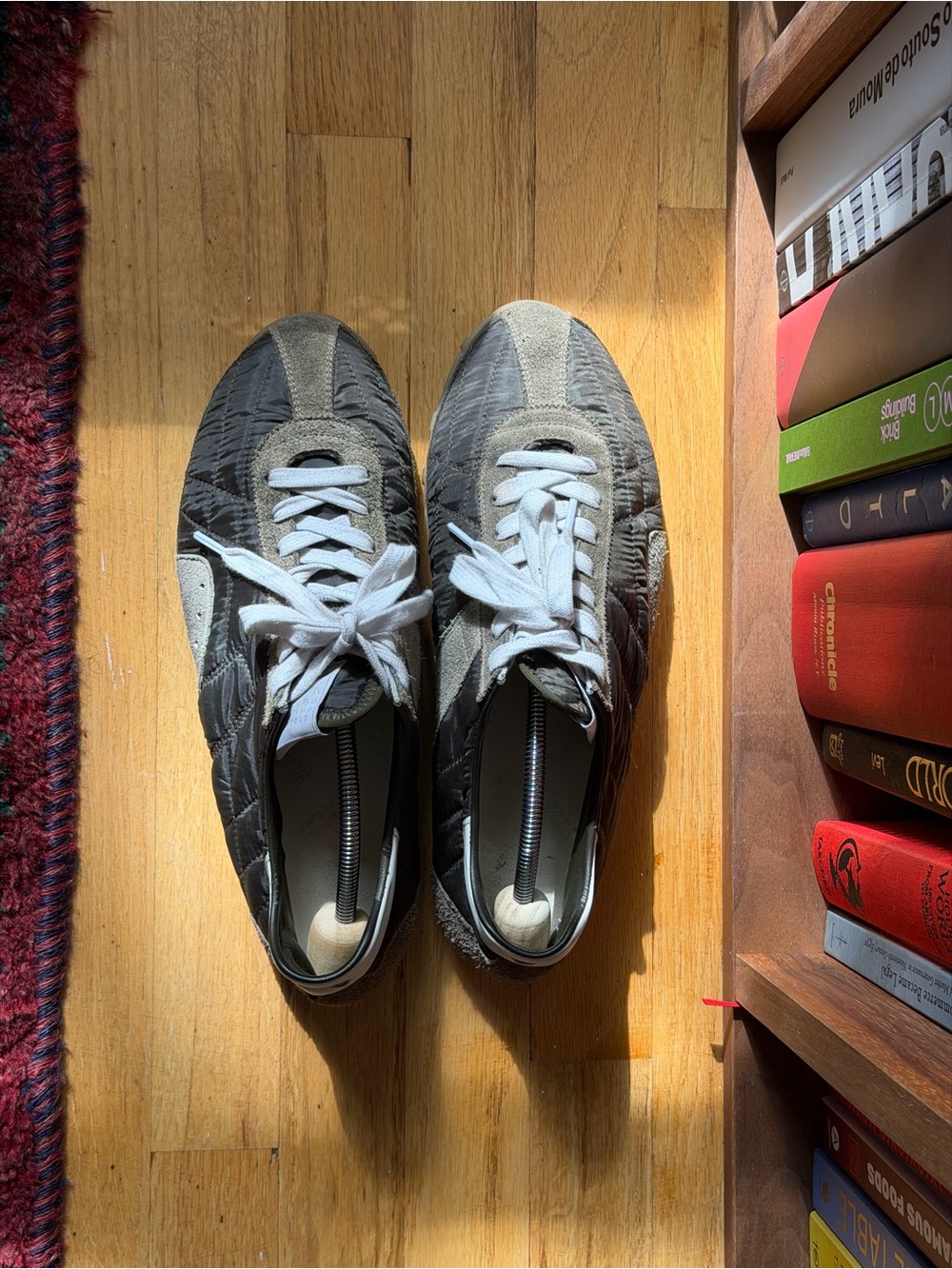 Maison Martin Margiela Men's Quilted Sneakers in Black and Gray - Picture 2 of 5